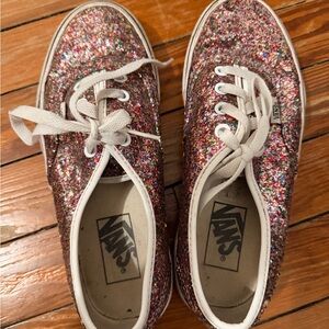 Vans Kids Sparkly Glitter Sneakers - Pink and Multicolor
